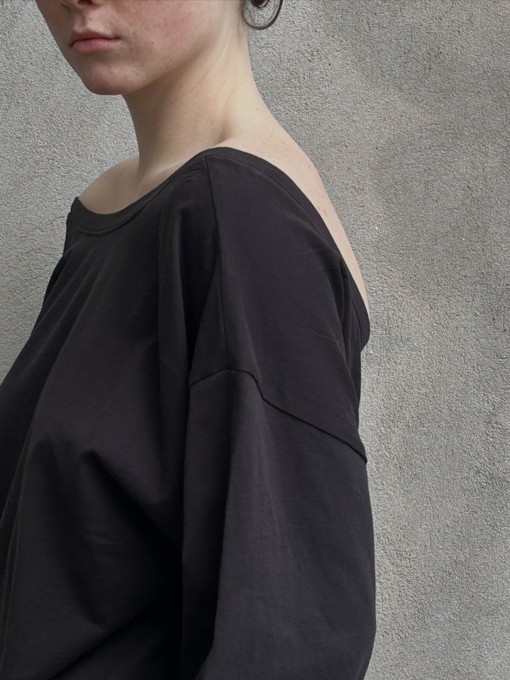 Bella Top — Open Back (Brushed Cotton) black