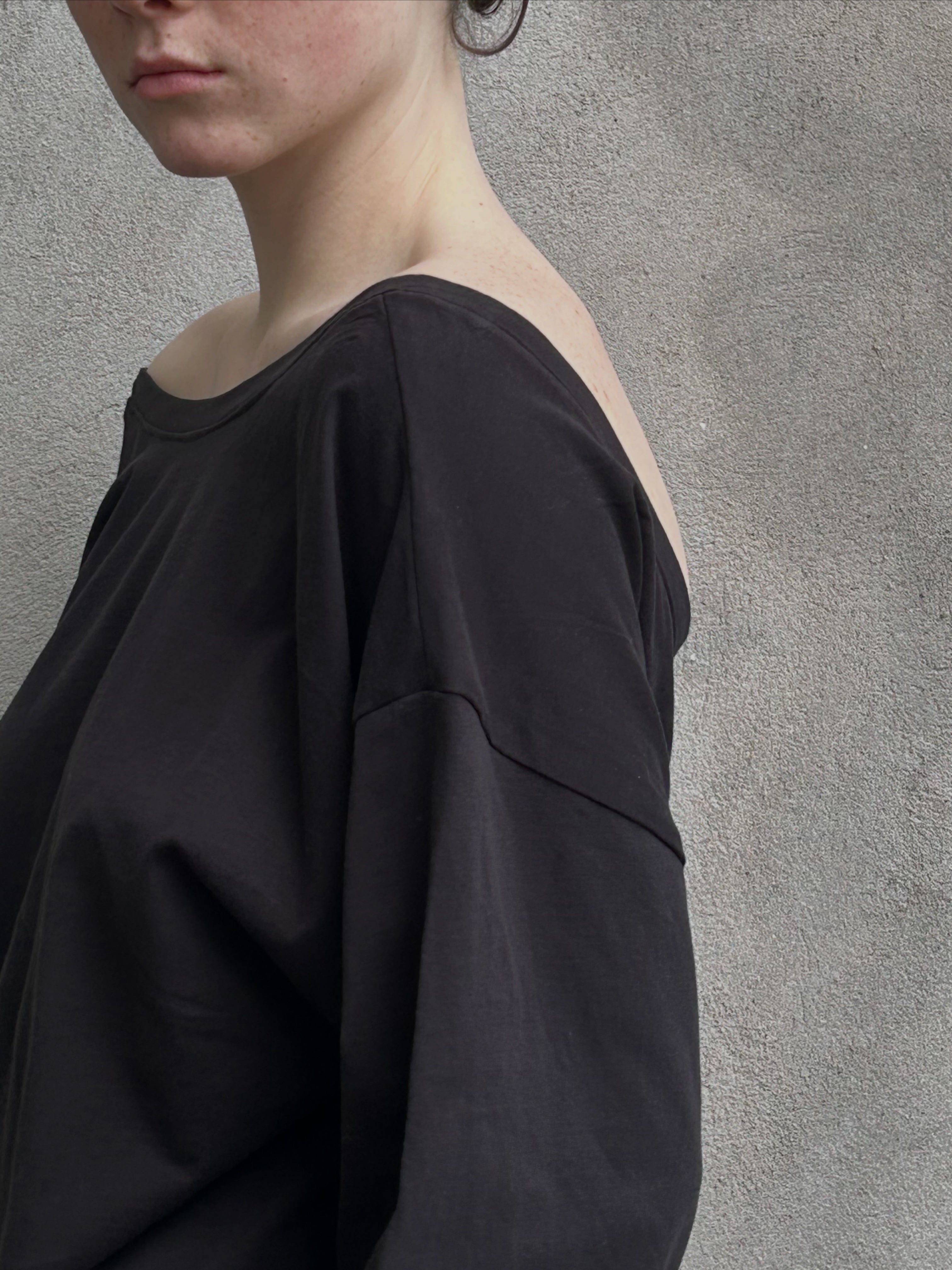 Bella Top — Open Back (Brushed Cotton) black