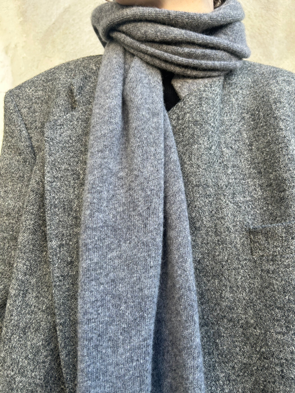 Classic Baby Merino Scarf Grey Scarf