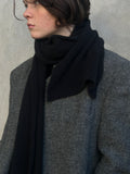 Classic Baby Merino Scarf Black Winter scarf