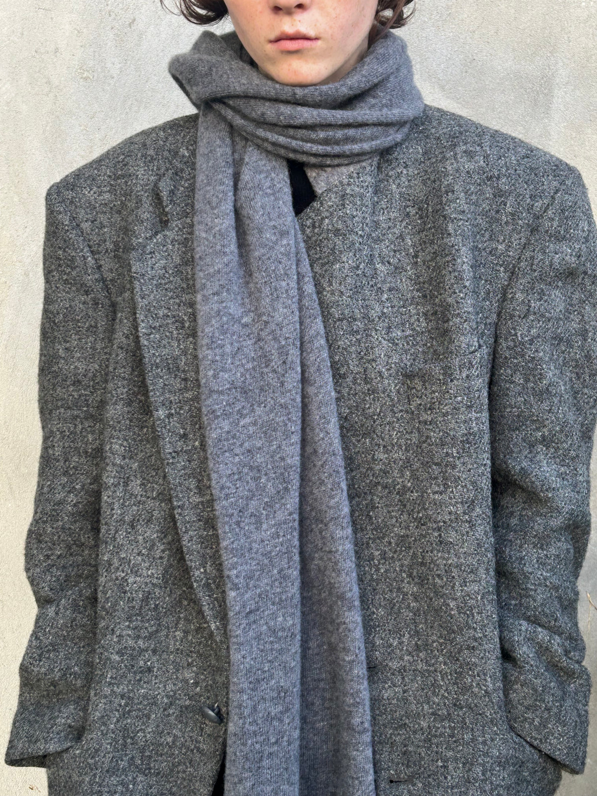 Classic Baby Merino Scarf Grey Scarf