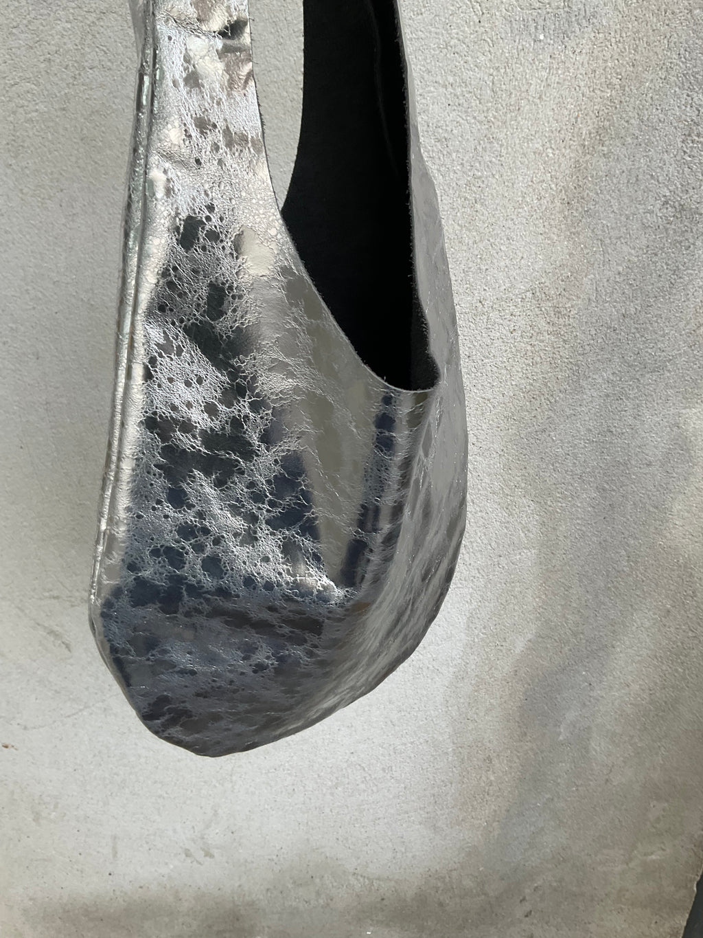 Silver Leather Hobo Bag – One of a Kind