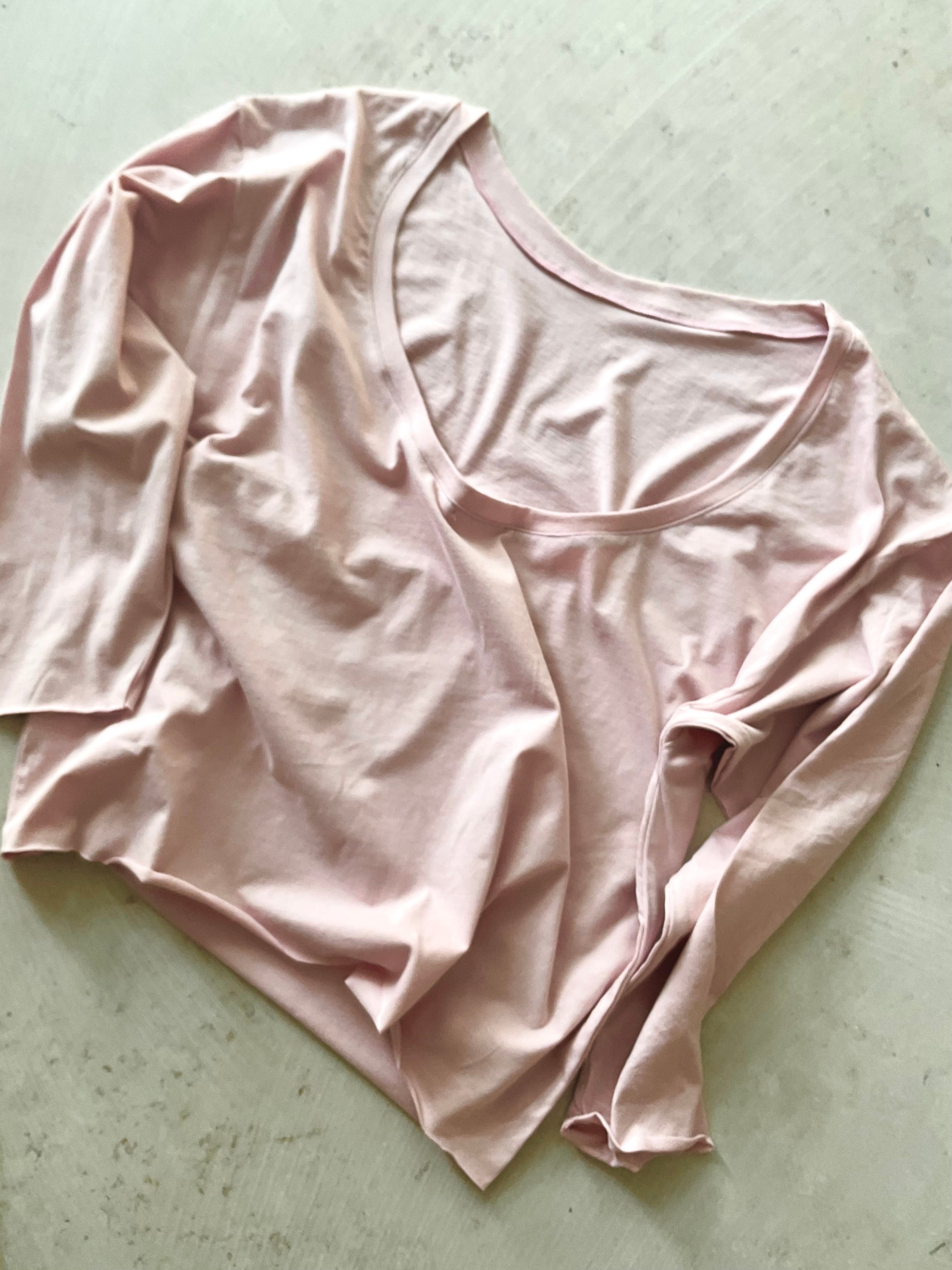 Bella Top — Open Back (Brushed Cotton) dust pink