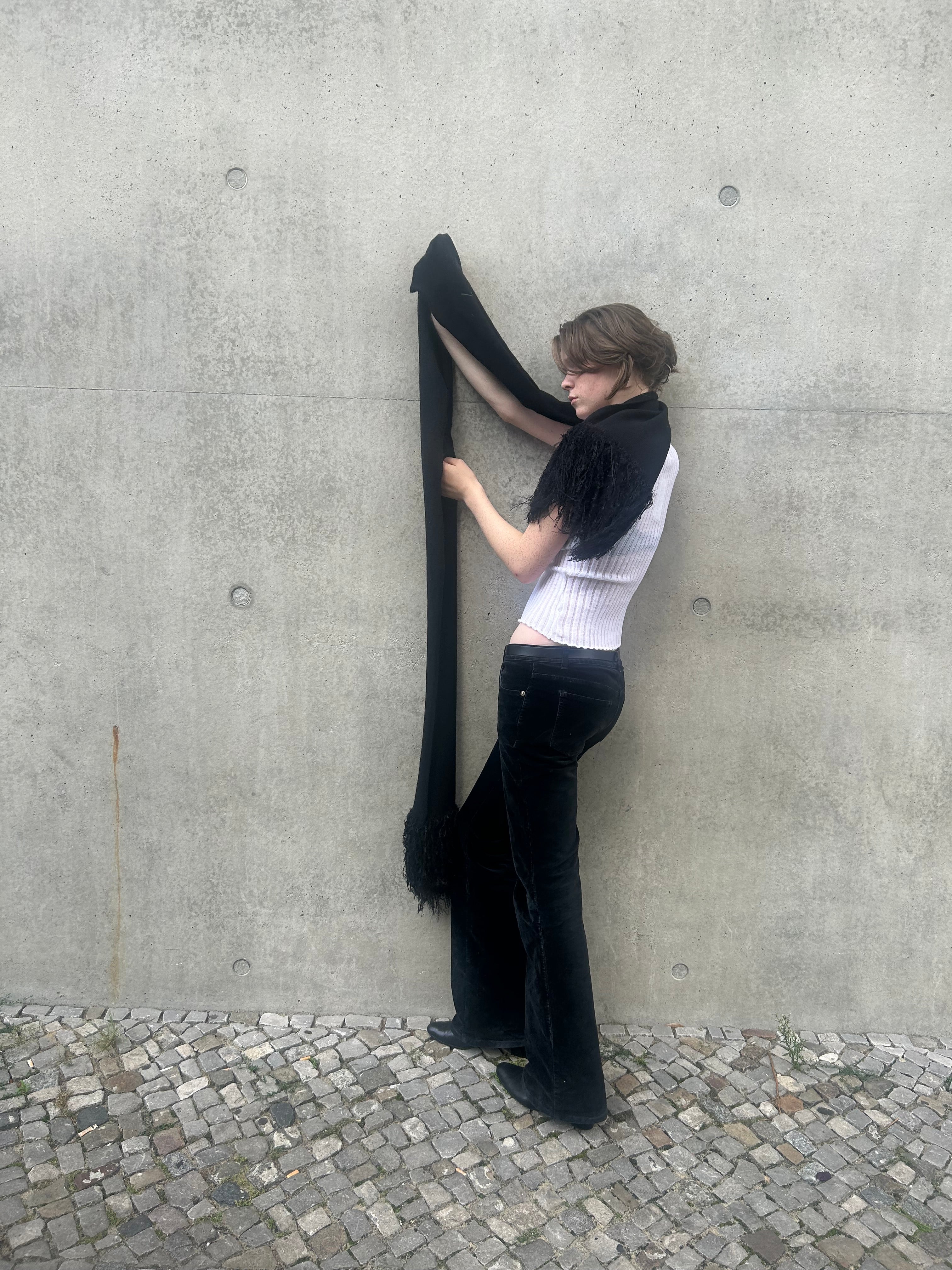 Merino Scarf with Fluffy Fringes – Pre-Order