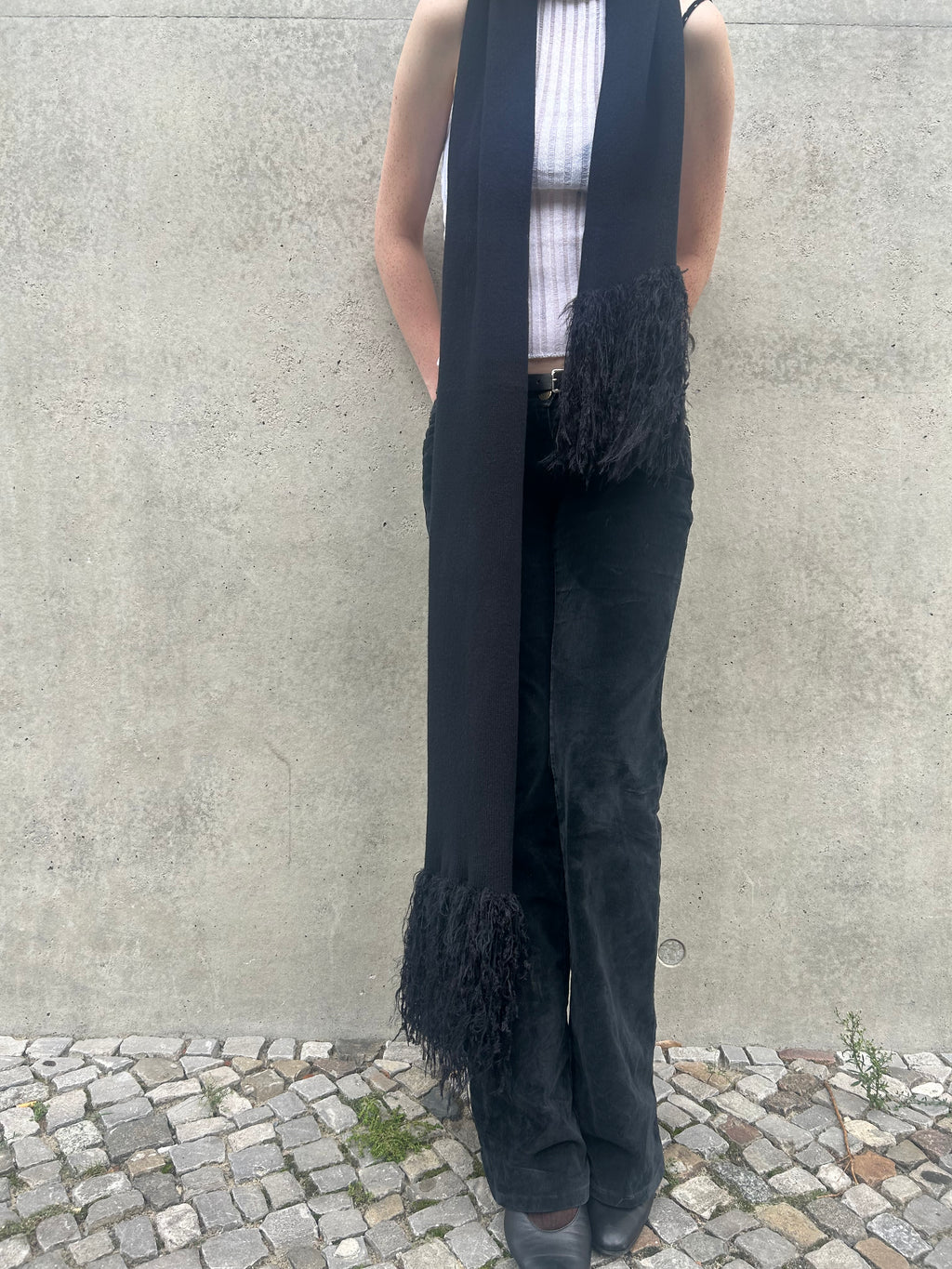 Merino Scarf with Fluffy Fringes – Pre-Order
