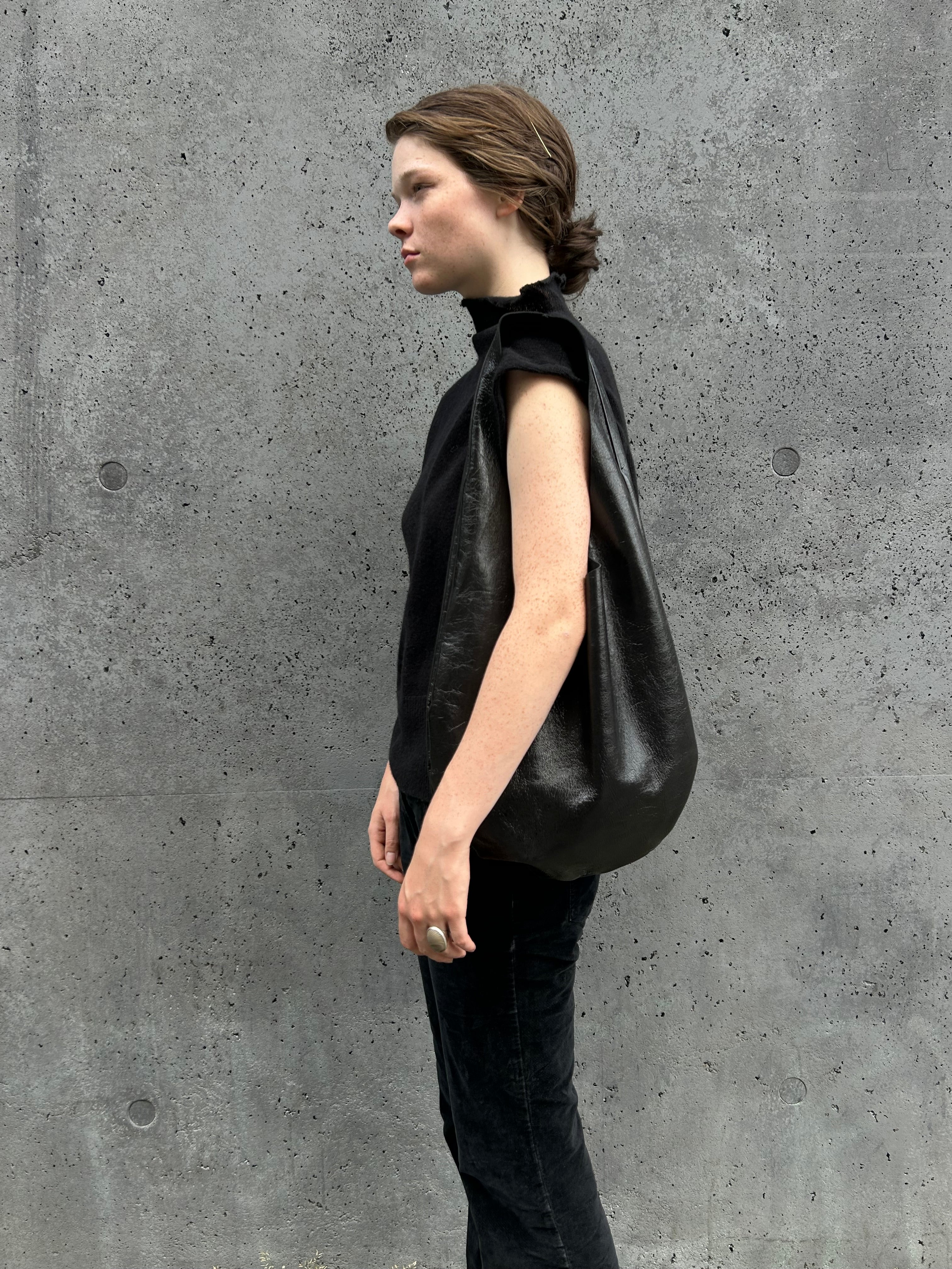 Leather Hobo Vera Black