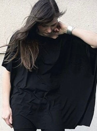 Yoko Oversized Viscose Boat Neck Top – Made in Berlin