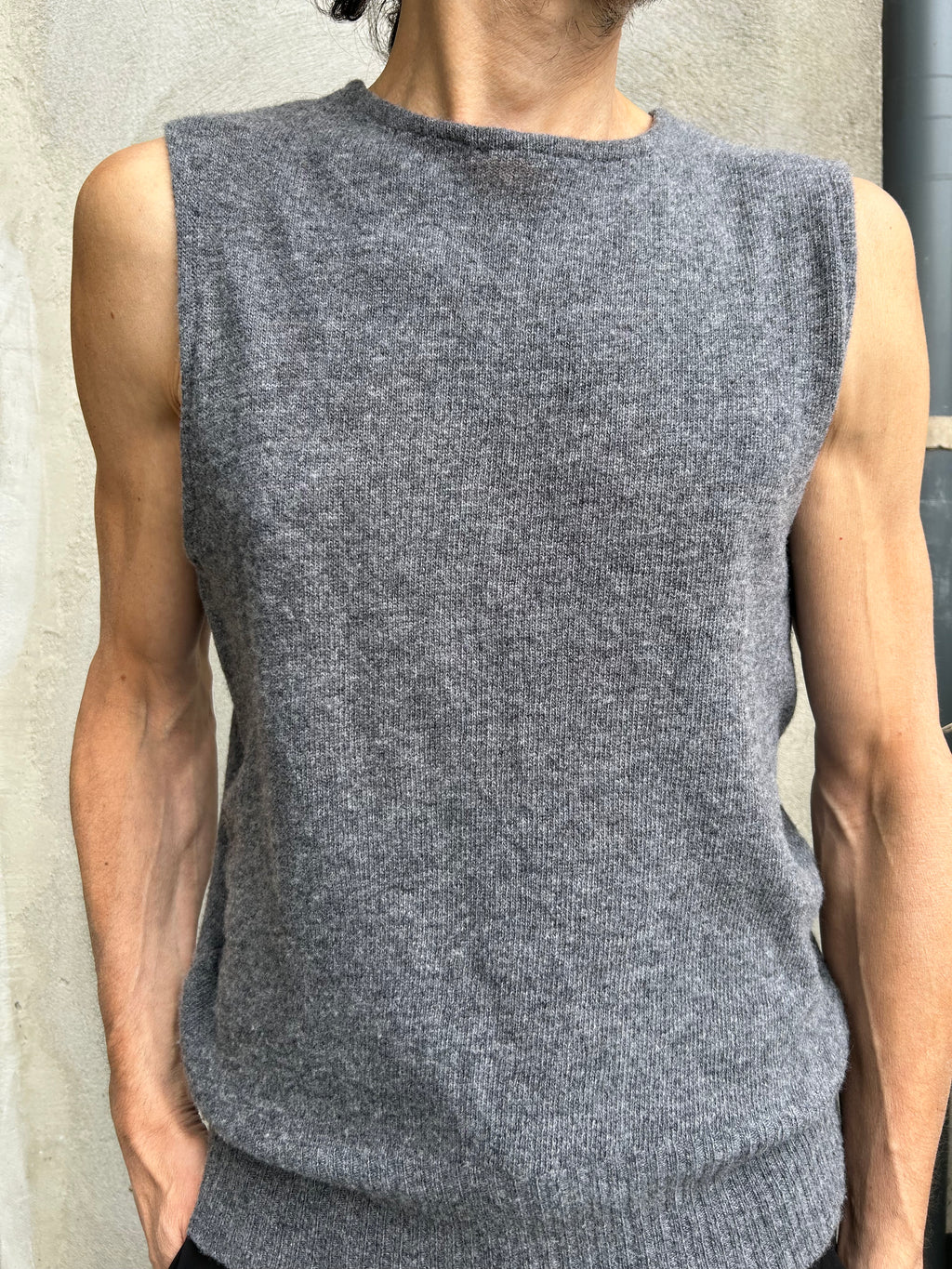 Frank – Baby Merino Knit Top grey