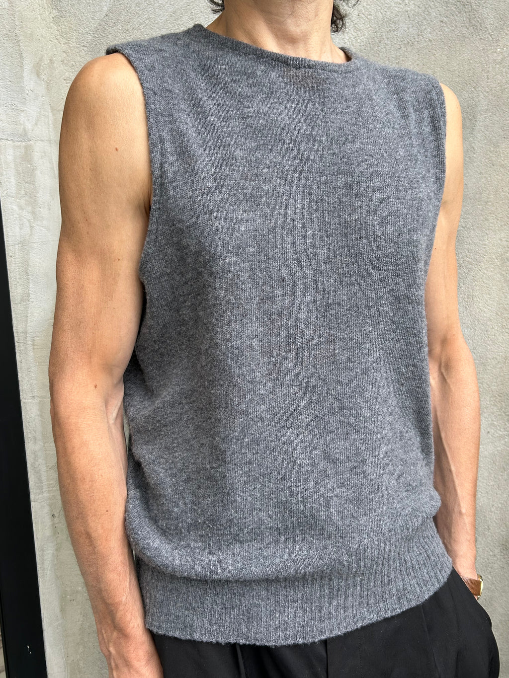 Frank – Baby Merino Knit Top grey
