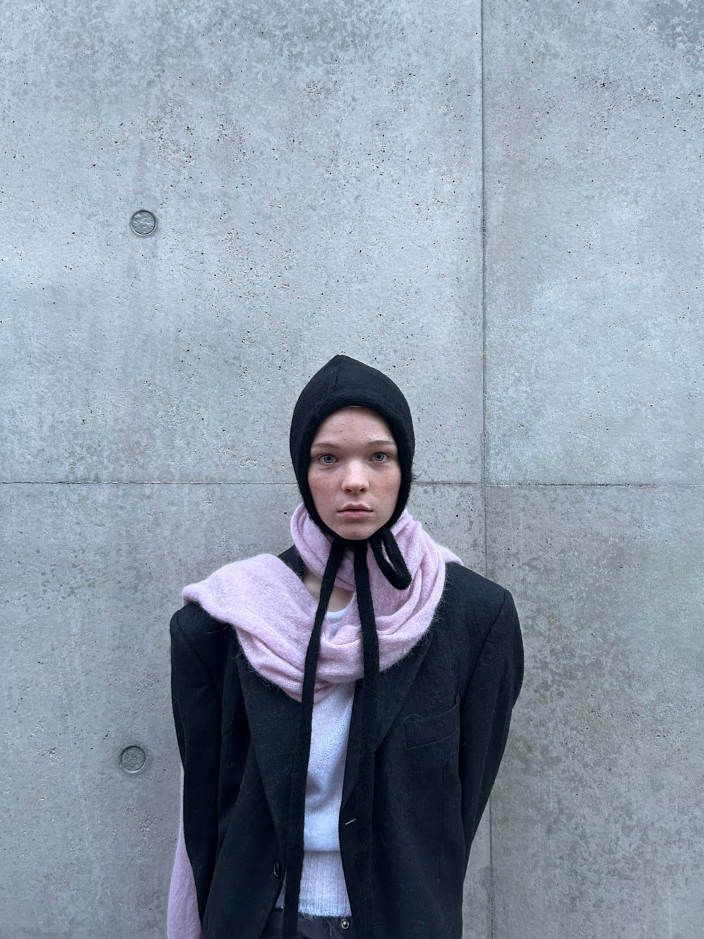 Merino Wool Bonnet with Mother-Handmade in Berlin