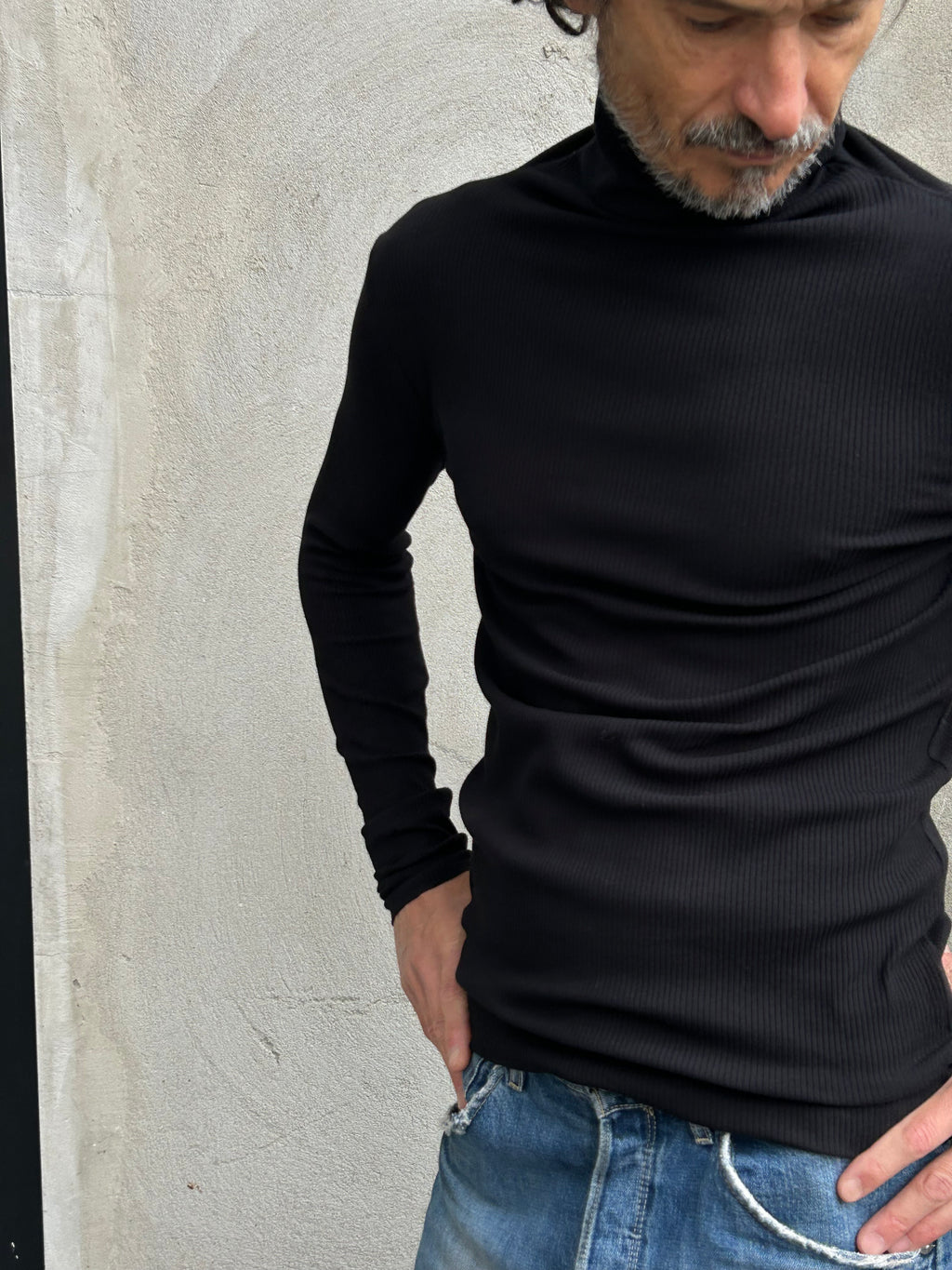 Harry Cotton Rib High Neck Top