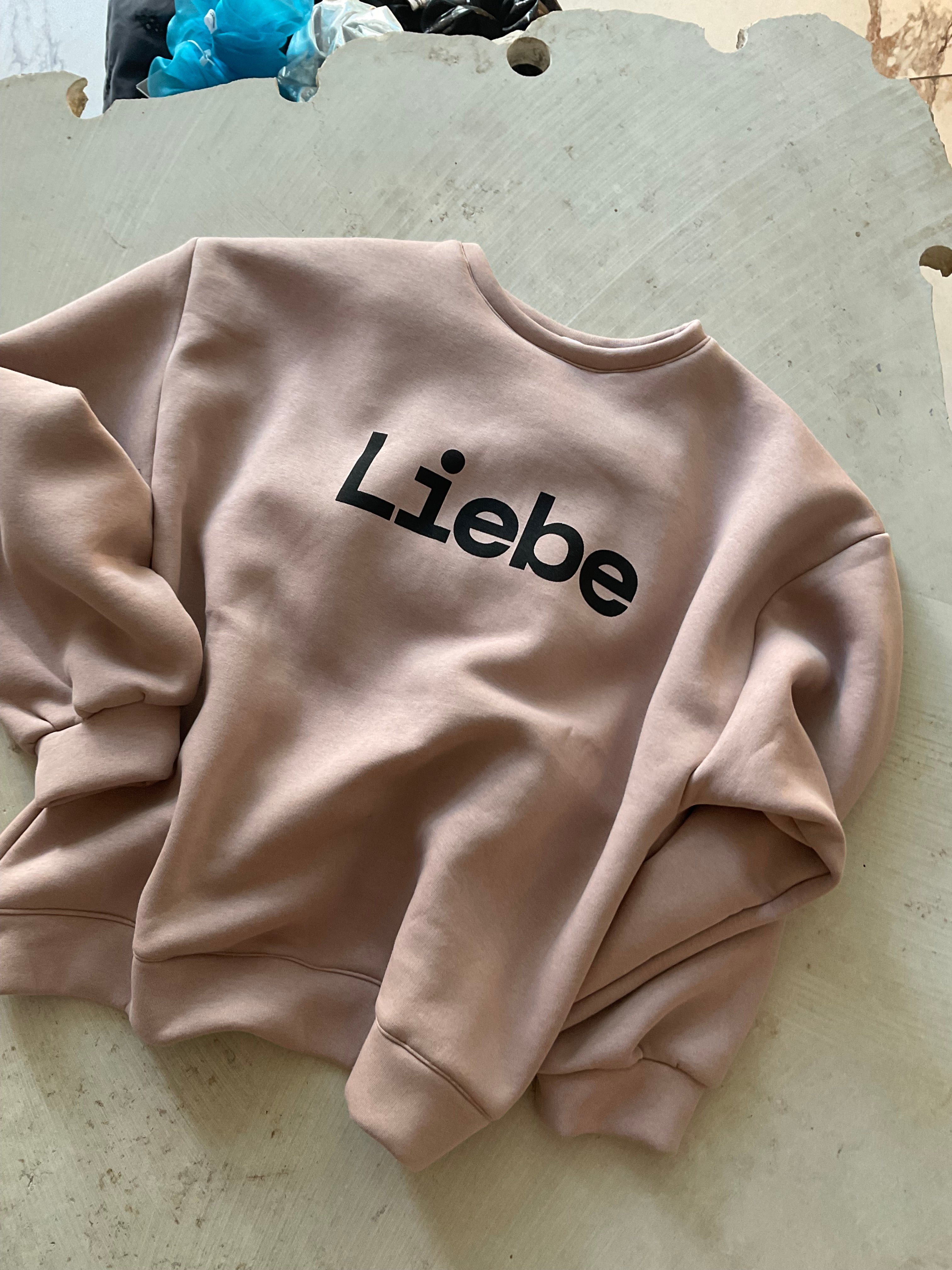 White Liebe sweatshirt Pullover dust pink