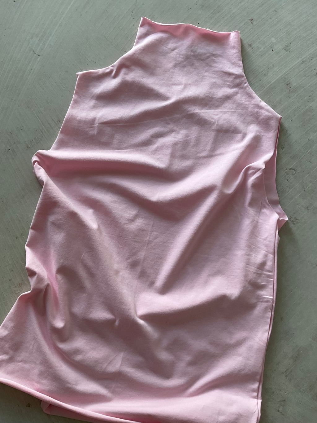 High Neck Tank Top — Bubble gum pink -cotton