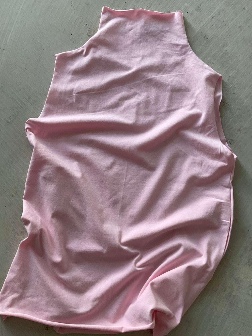 High Neck Tank Top — Bubble gum pink -cotton