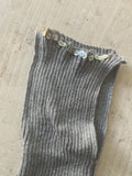 Merino Rib Top with Pearl Button boat neck light grey (Copy)