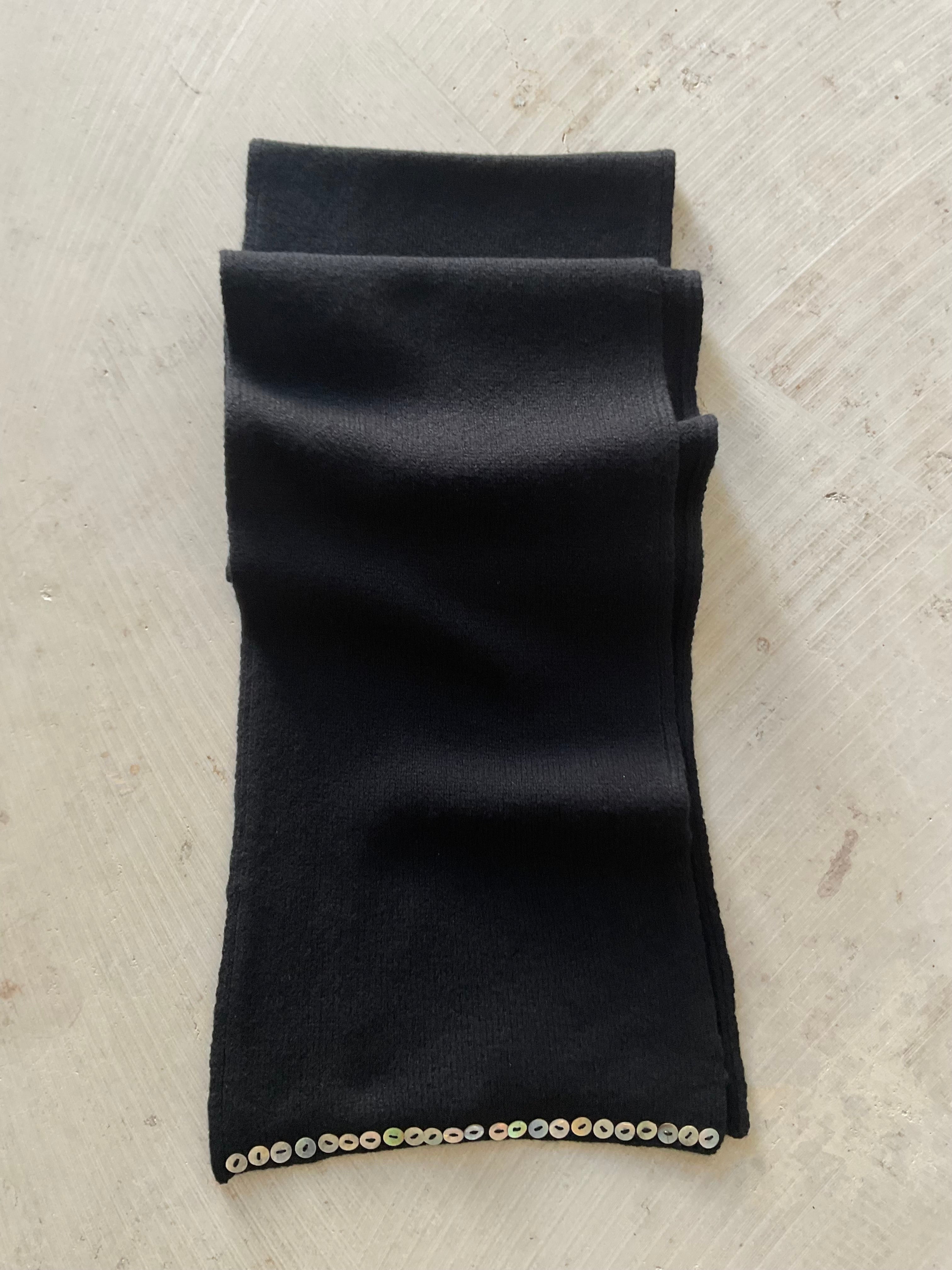 Merino Scarf with Mother-of-Pearl Buttons – Pre-Order