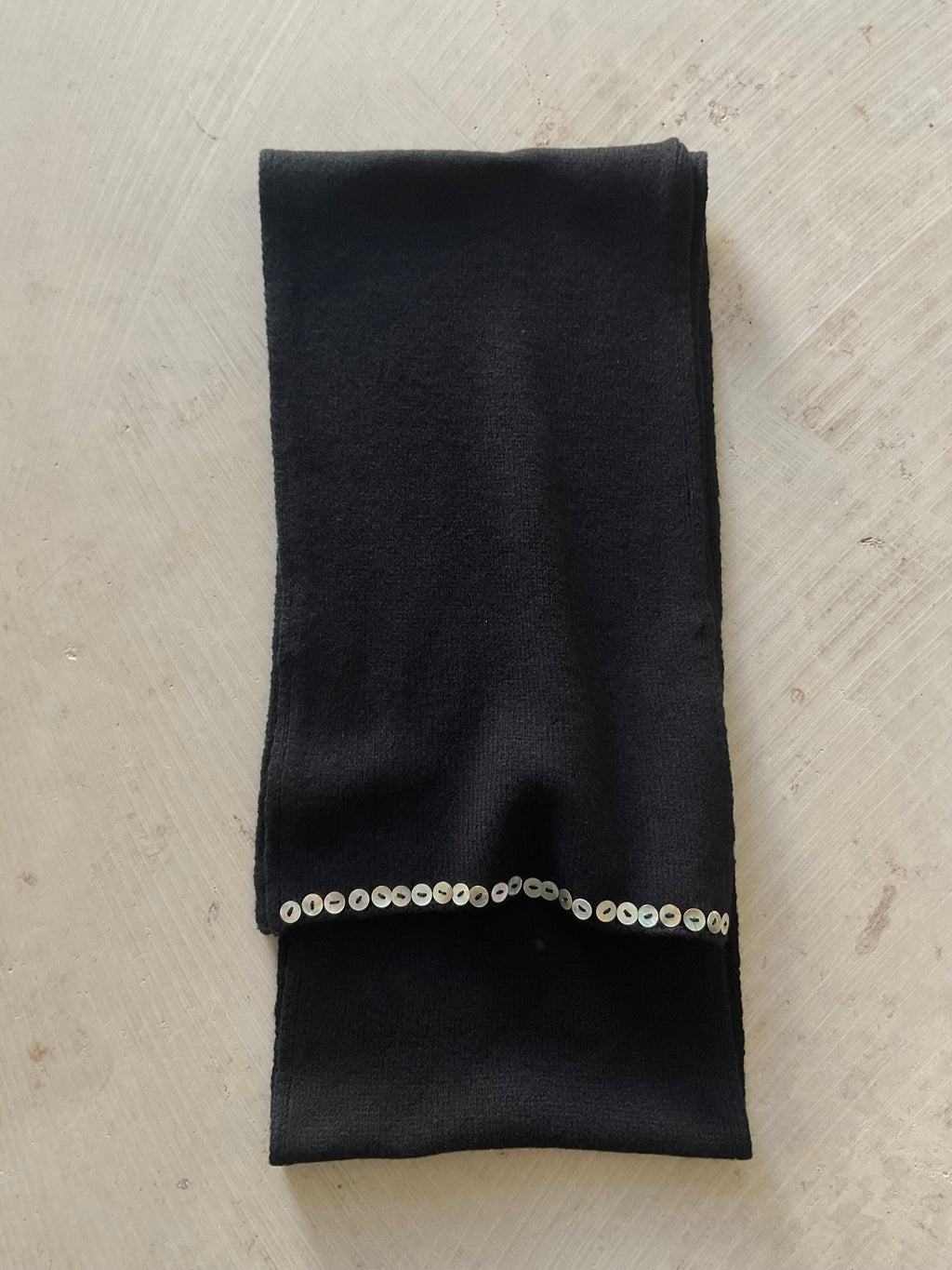 Merino Scarf with Mother-of-Pearl Buttons – Pre-Order