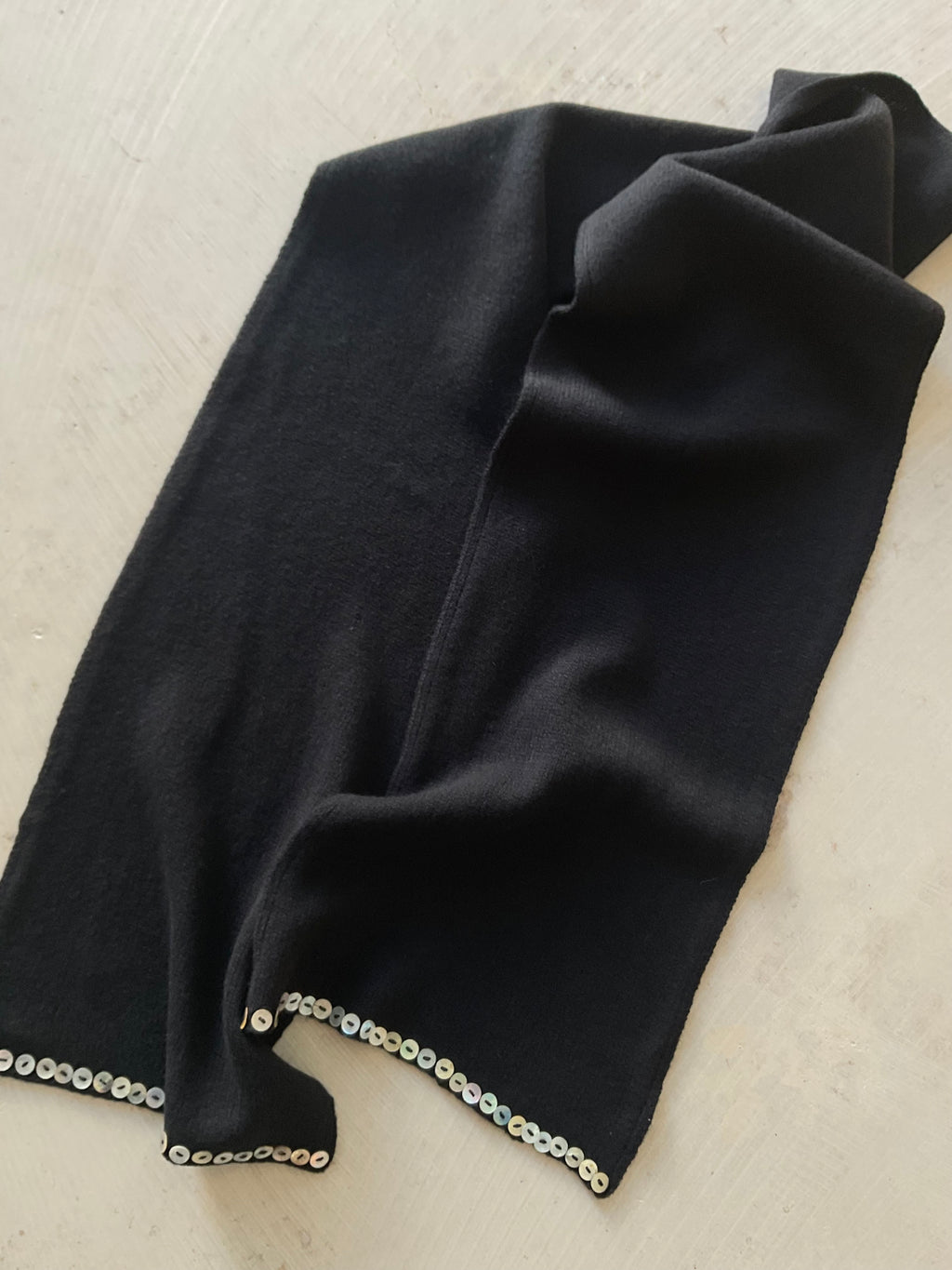 Merino Scarf with Mother-of-Pearl Buttons – Pre-Order