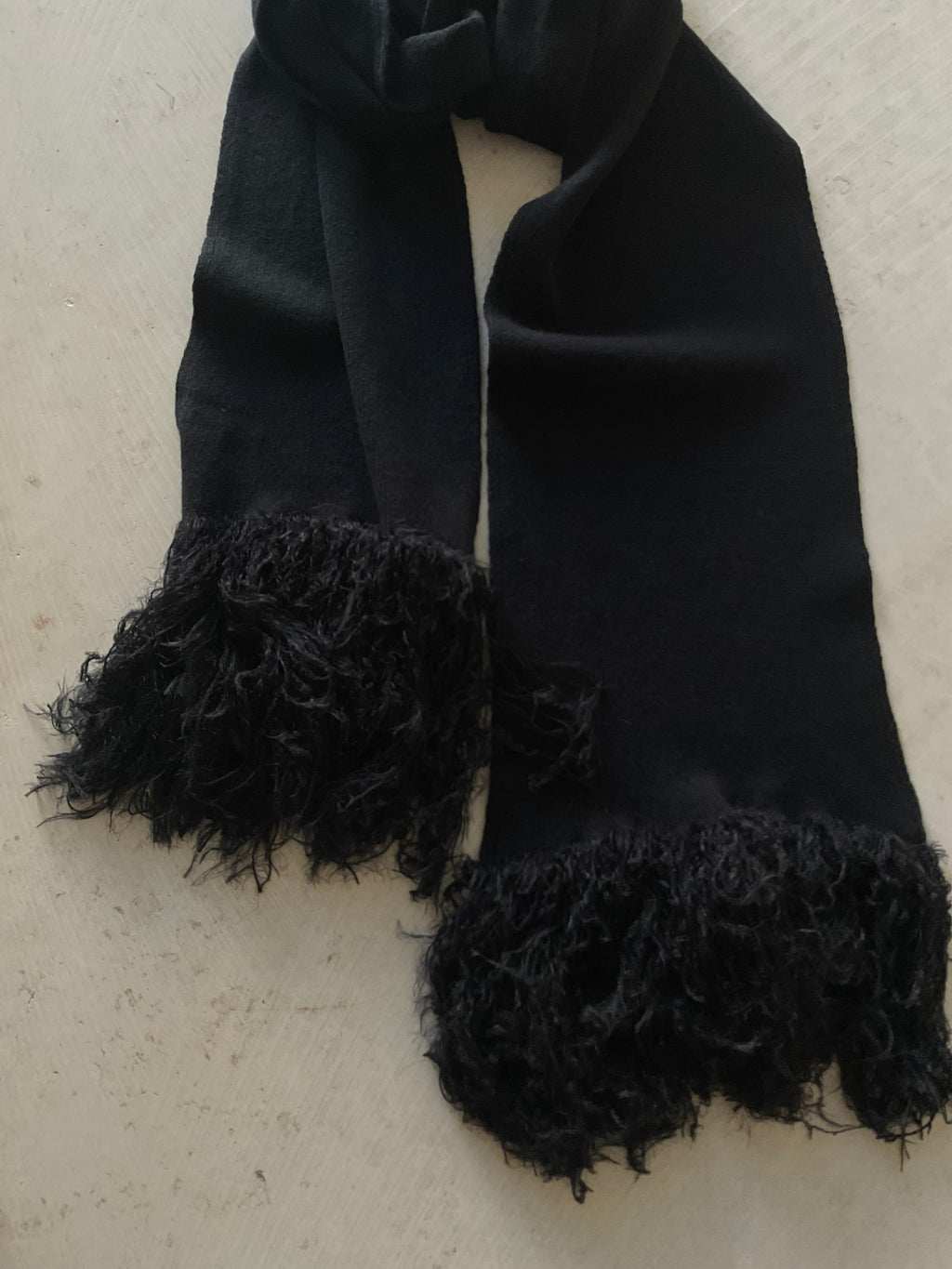 Merino Scarf with Fluffy Fringes – Pre-Order