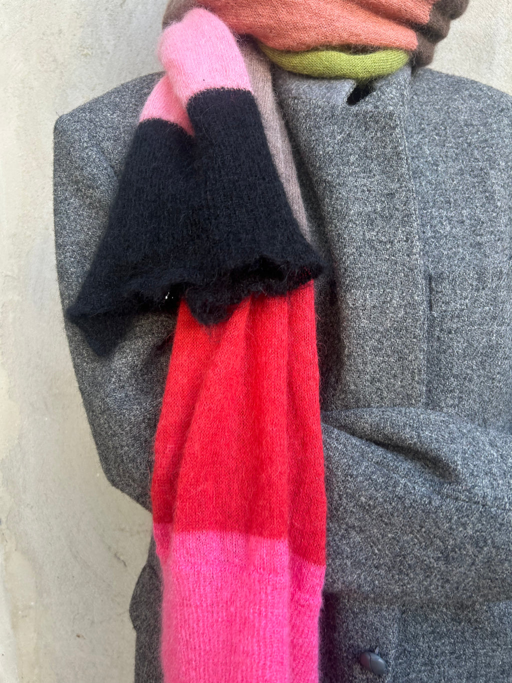 Alpaca Scarf Multicolour Stripes – One of a Kind
