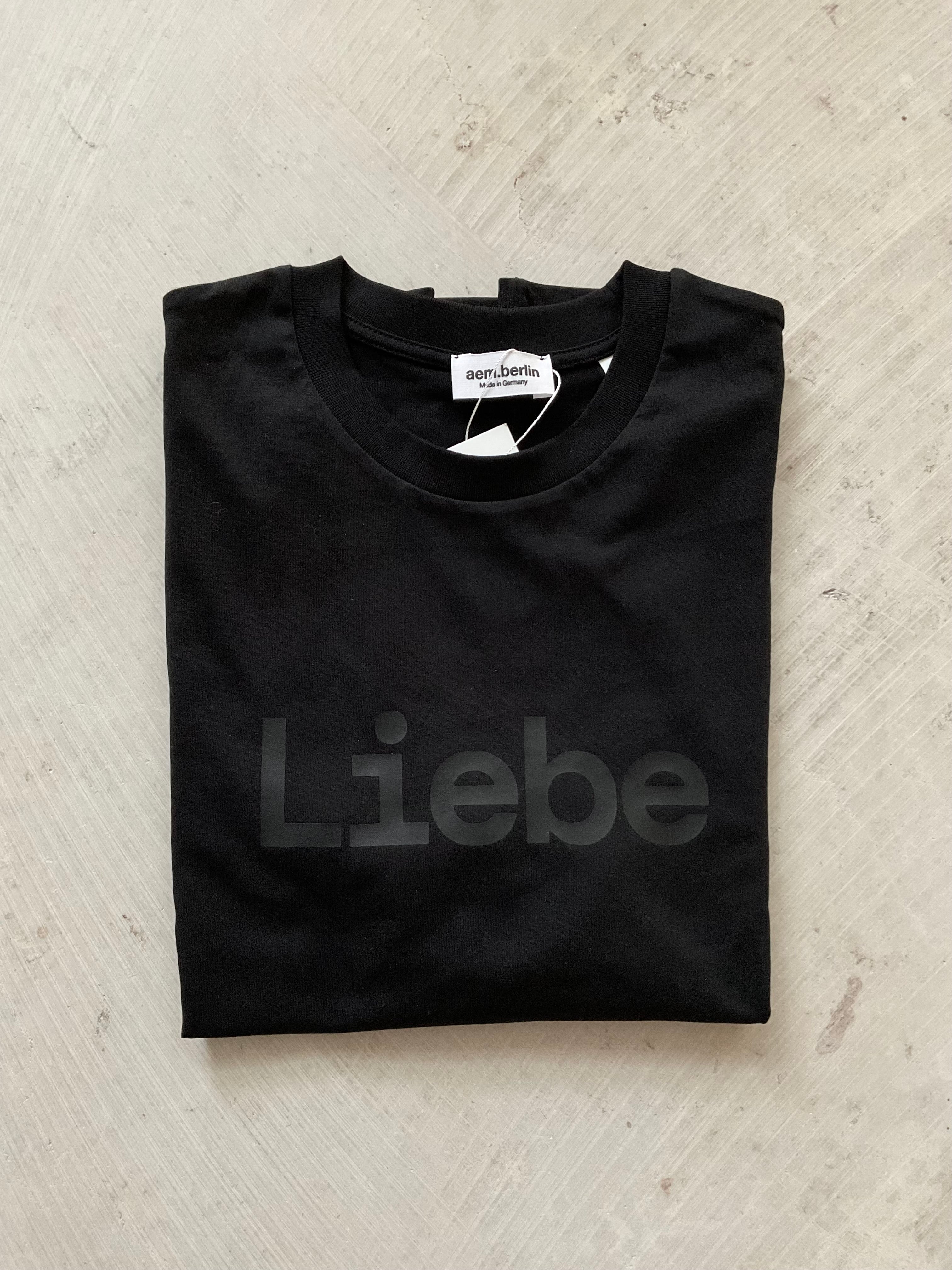 AEM  tshirt LIEBE black with black letters