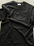 AEM  tshirt LIEBE black with black letters