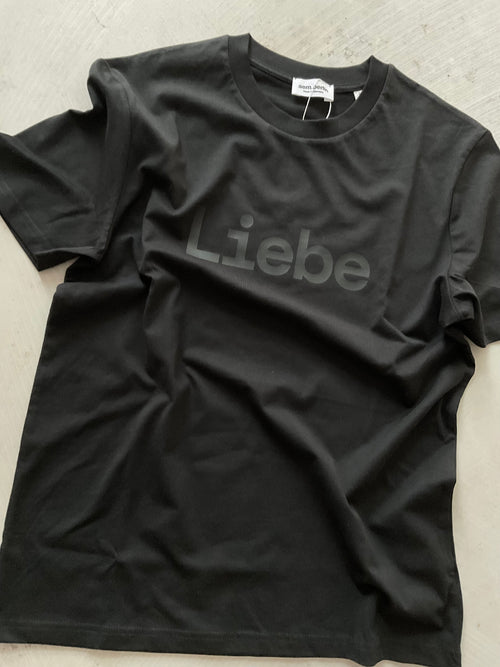 AEM  tshirt LIEBE black with black letters