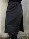 Lotta Black Satin Skirt
