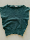 Luna — Baby Alpaca Suri Sleeveless Knit Top GREEN.