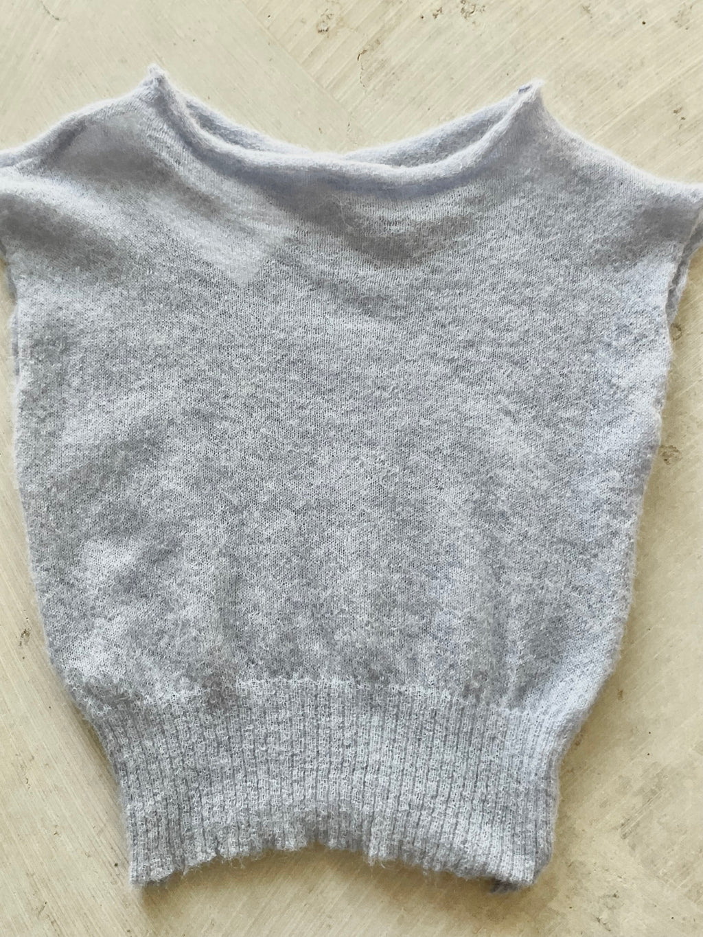 Luna — Baby Alpaca Suri Sleeveless Knit Top SKY BLUE