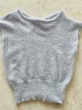 Luna — Baby Alpaca Suri Sleeveless Knit Top SKY BLUE