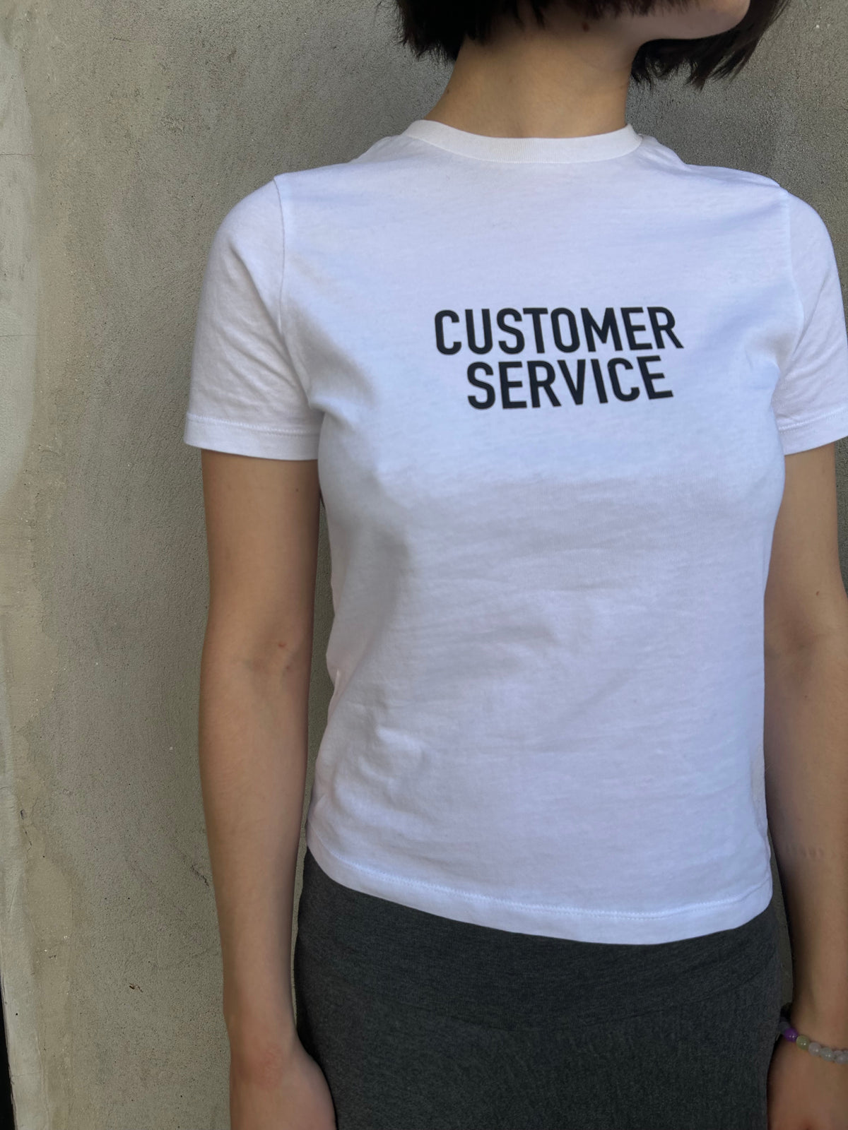 Customer Service Organic Cotton T-Shirt – White