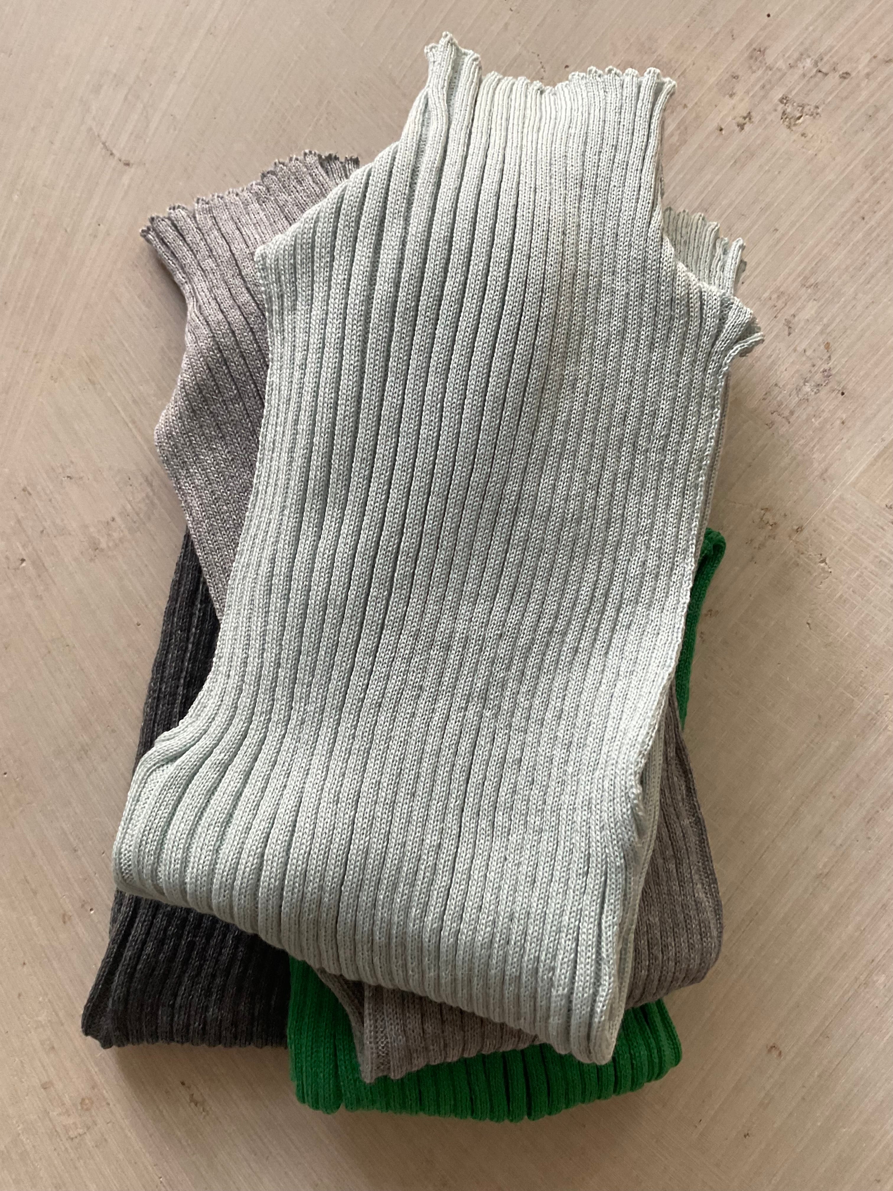 Merino Knitted Rib Top – Handmade in Berlin Sage grey
