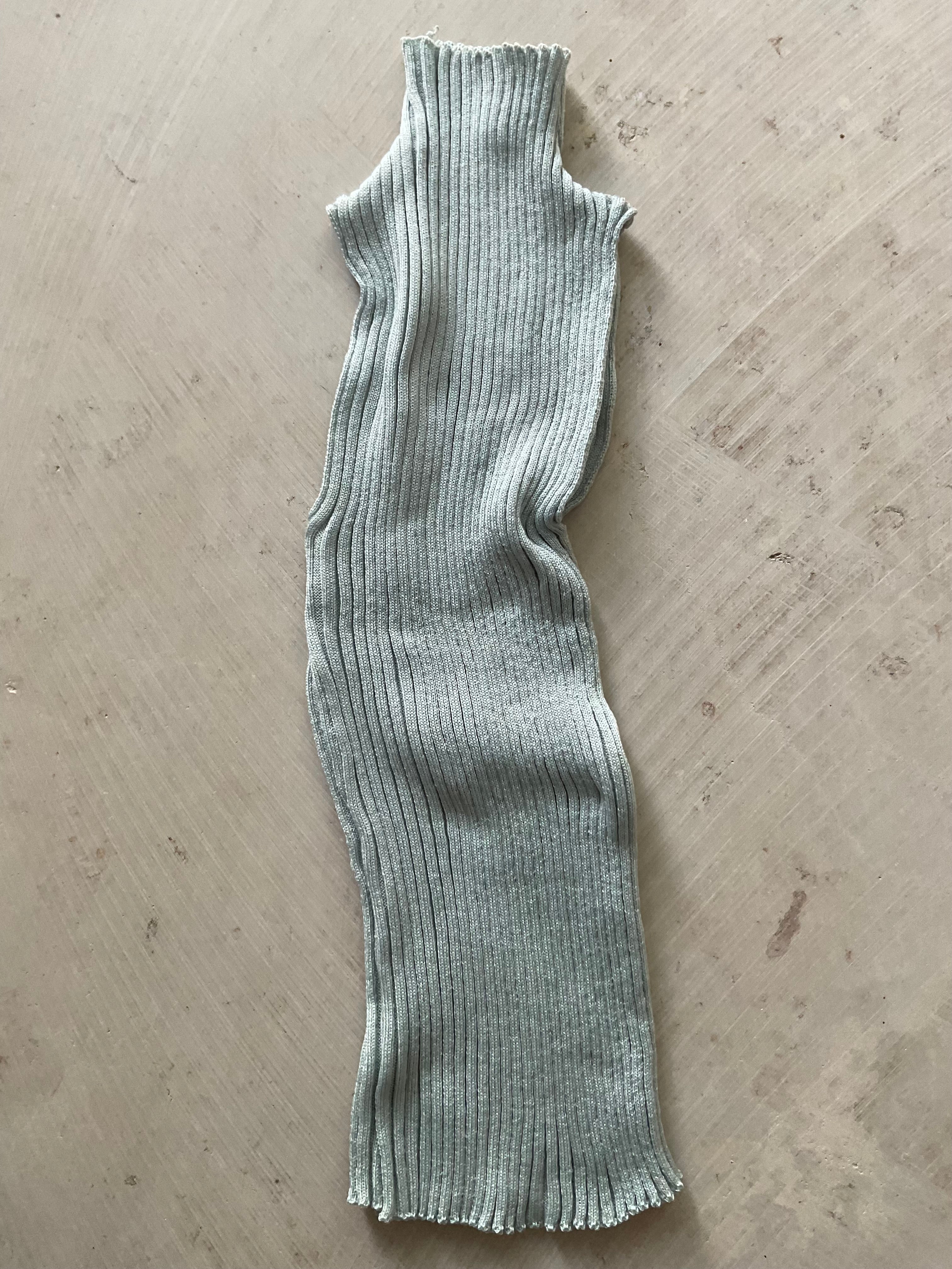 Merino Knitted Rib Top – Handmade in Berlin Sage grey