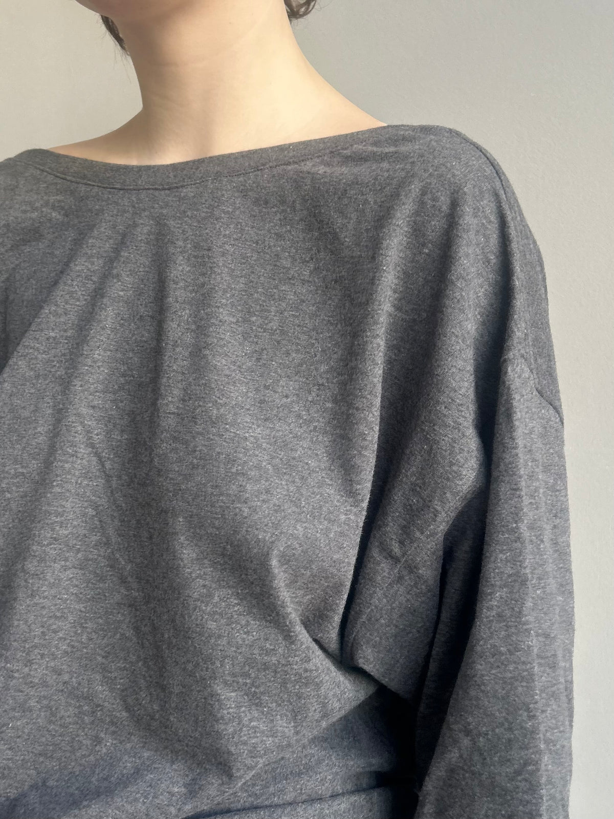 Bella Top — Open Back (Brushed Cotton) grey