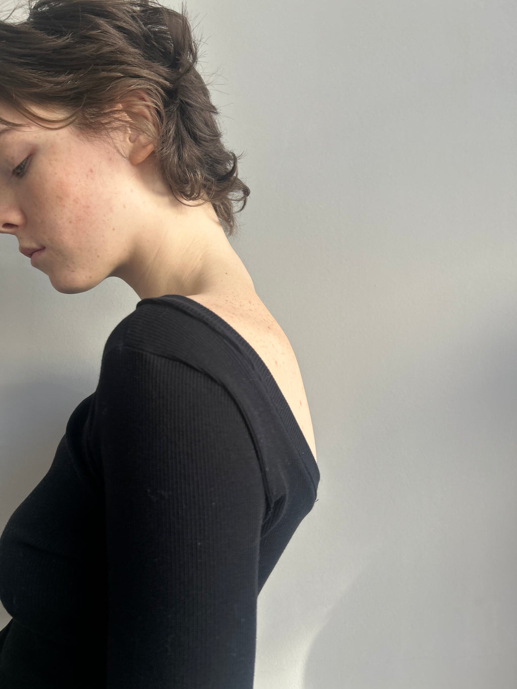 Pia Top — Open Back Black