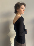Pia Top — Open Back Black