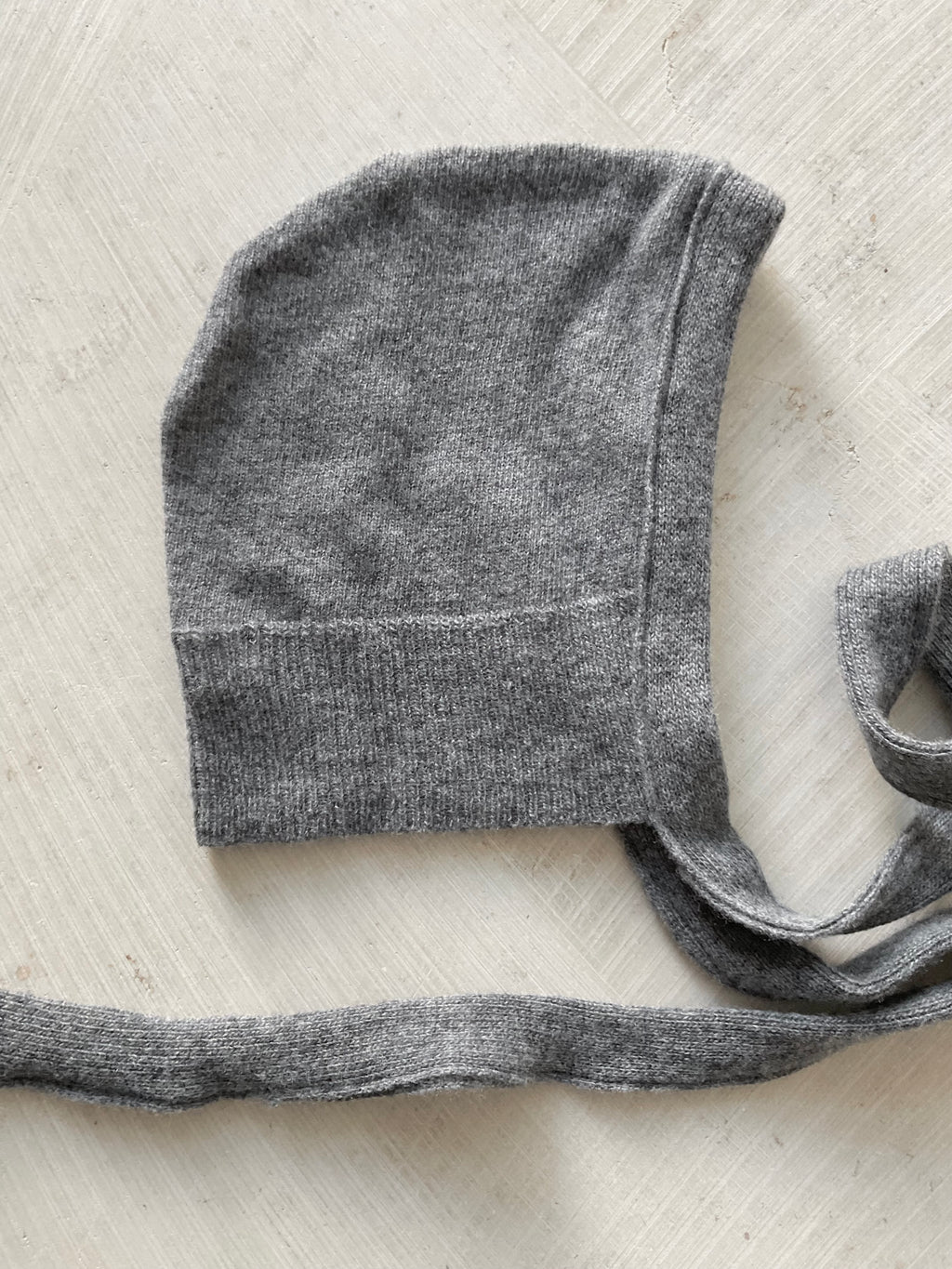 Merino Wool Bonnet with Mother-Handmade in Berlin grey