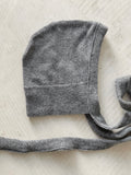 Merino Wool Bonnet with Mother-Handmade in Berlin grey