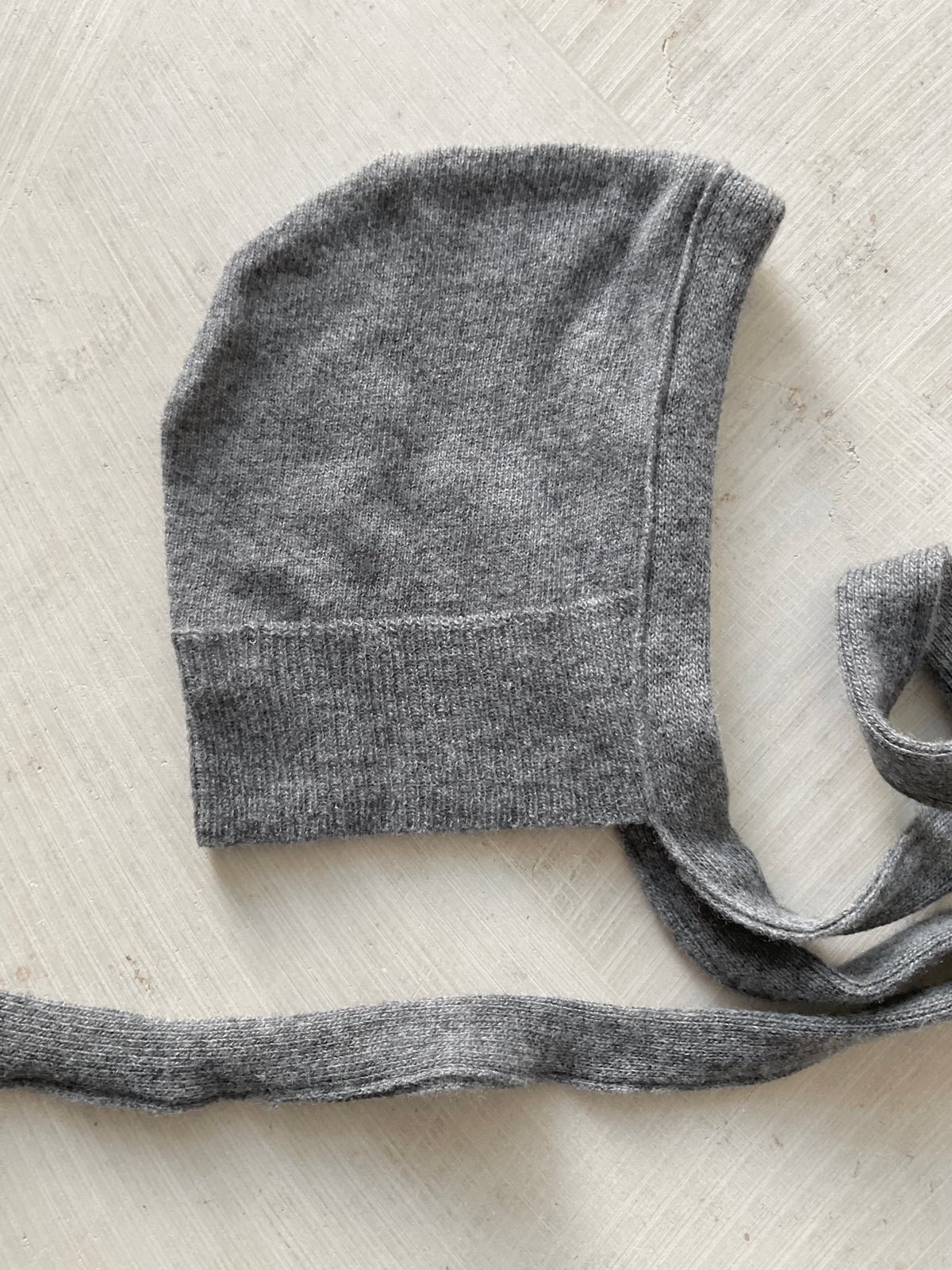 Merino Wool Bonnet with Mother-Handmade in Berlin grey