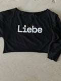 Jane — Liebe Long Sleeve Top  crop black
