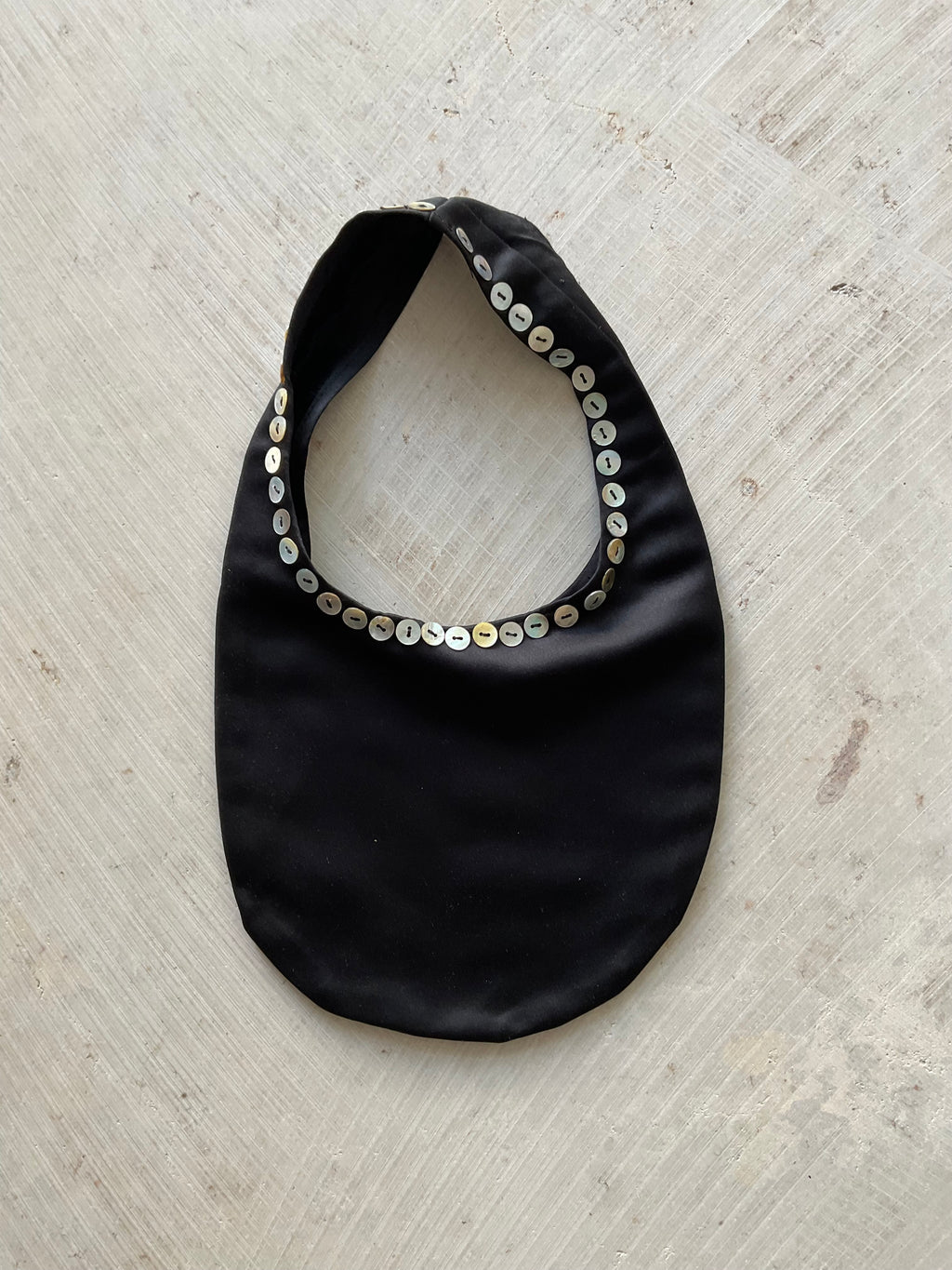 Moonlight Hobo Black satin mini