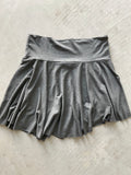Cora Asymmetrical Viscose Mini  Skirt – dark  grey