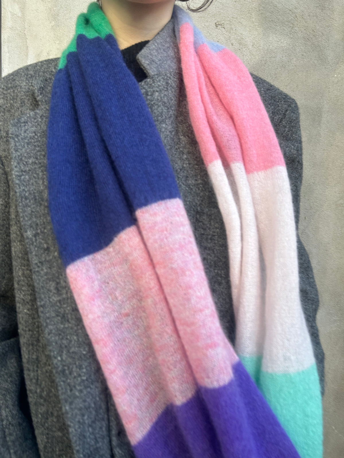 Alpaca Scarf Multicolour Stripes – One of a Kind no 2