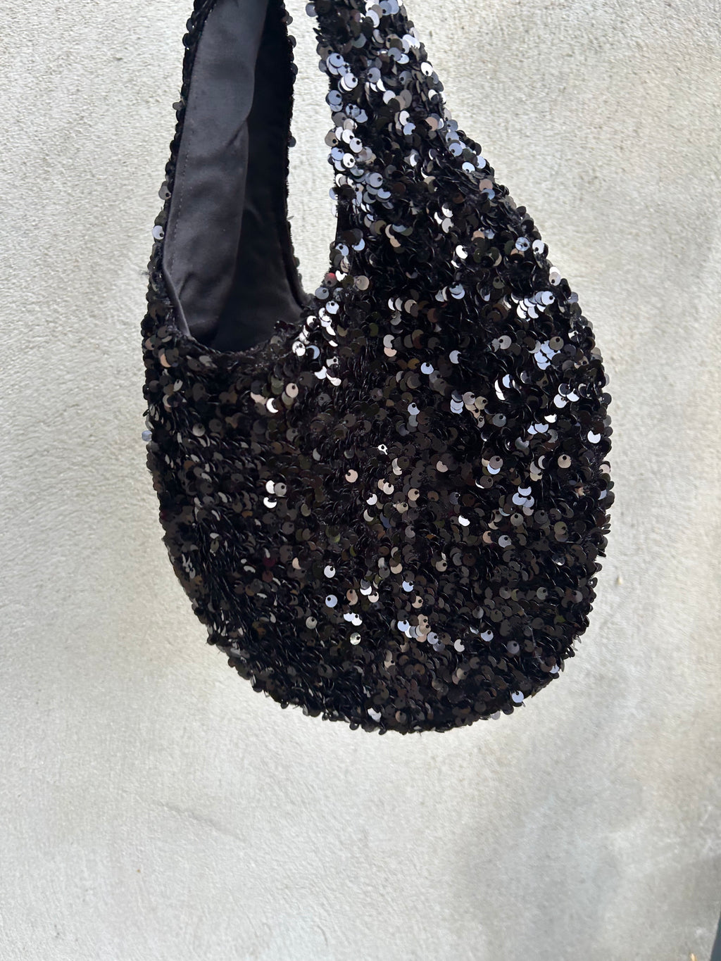Mini Moonlight Hobo – Velvet Sequin Handbag