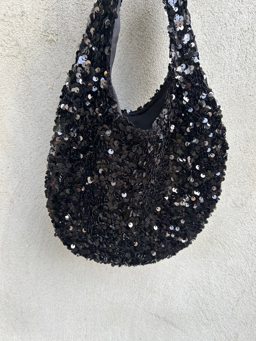 Mini Moonlight Hobo – Velvet Sequin Handbag