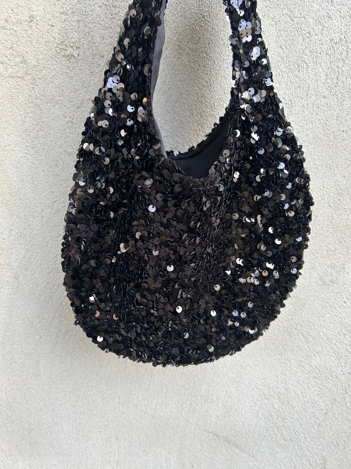 Mini Moonlight Hobo – Velvet Sequin Handbag