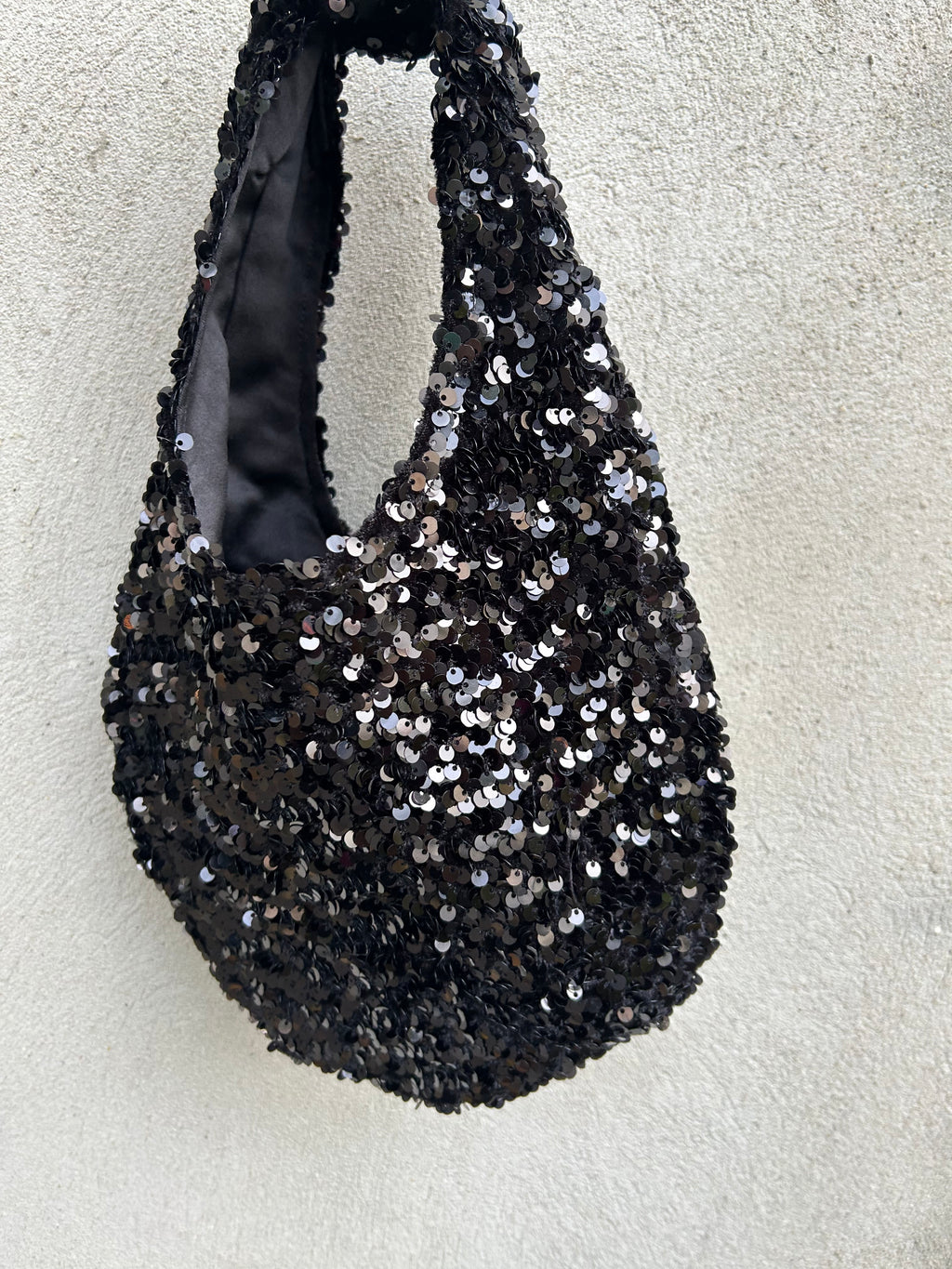 Mini Moonlight Hobo – Velvet Sequin Handbag