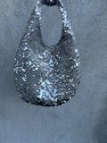 Mini Moonlight Hobo – Silver Sequin Handbag | Limited Edition
