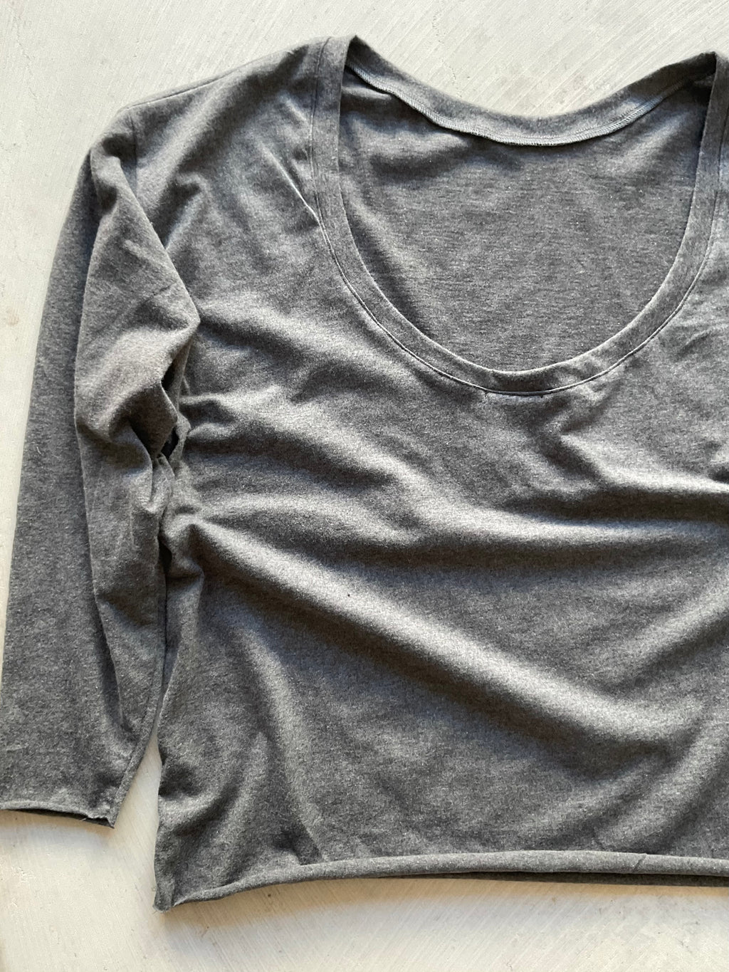 Bella Top — Open Back (Brushed Cotton) grey
